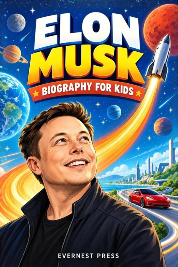Cover of Elon Musk Biography for Kids